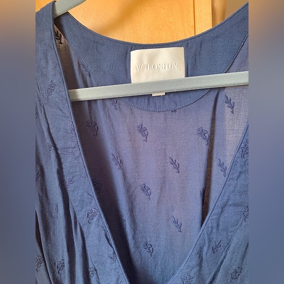 VOLOSHIN Stella Embroidered Garden Wrap Dress - Picture 4 of 8